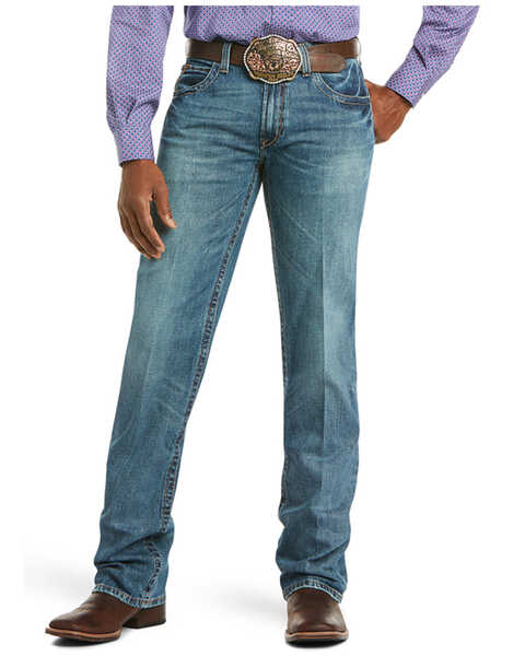 Image #1 - Ariat Men's M4 Low Rise Scoundrel Bootcut Jeans , Indigo, hi-res