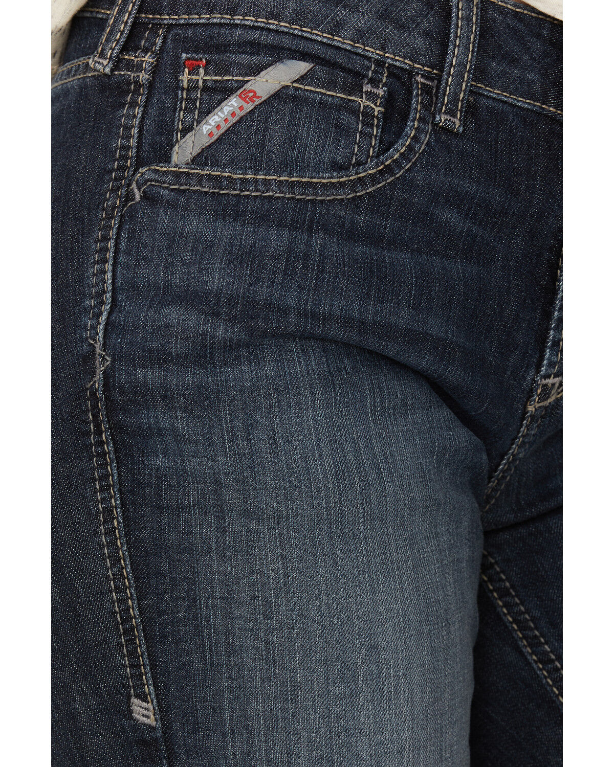 Image #2 - Ariat Women's FR Avelynn Medium Wash DuraLight Stretch Slim Work Jeans, Blue, hi-res