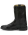 Image #3 - Justin Men's Basics Roper Western Boots - Round Toe, Black, hi-res