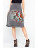 Angel Premium Women's Margarie Embroidered Skirt  , Heather Grey, hi-res