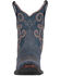 Image #3 - Circle G Women's Distressed Embroidered Triad Ankle Boots - Snip Toe , Blue, hi-res