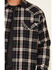 Image #3 - Cody James Men's Storm Front Bonded Large Plaid Long Sleeve Button-Down Western Flannel Shirt , Navy, hi-res