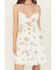 Image #3 - Wild Moss Women's Floral Embroidered Sleeveless Mini Dress, White, hi-res