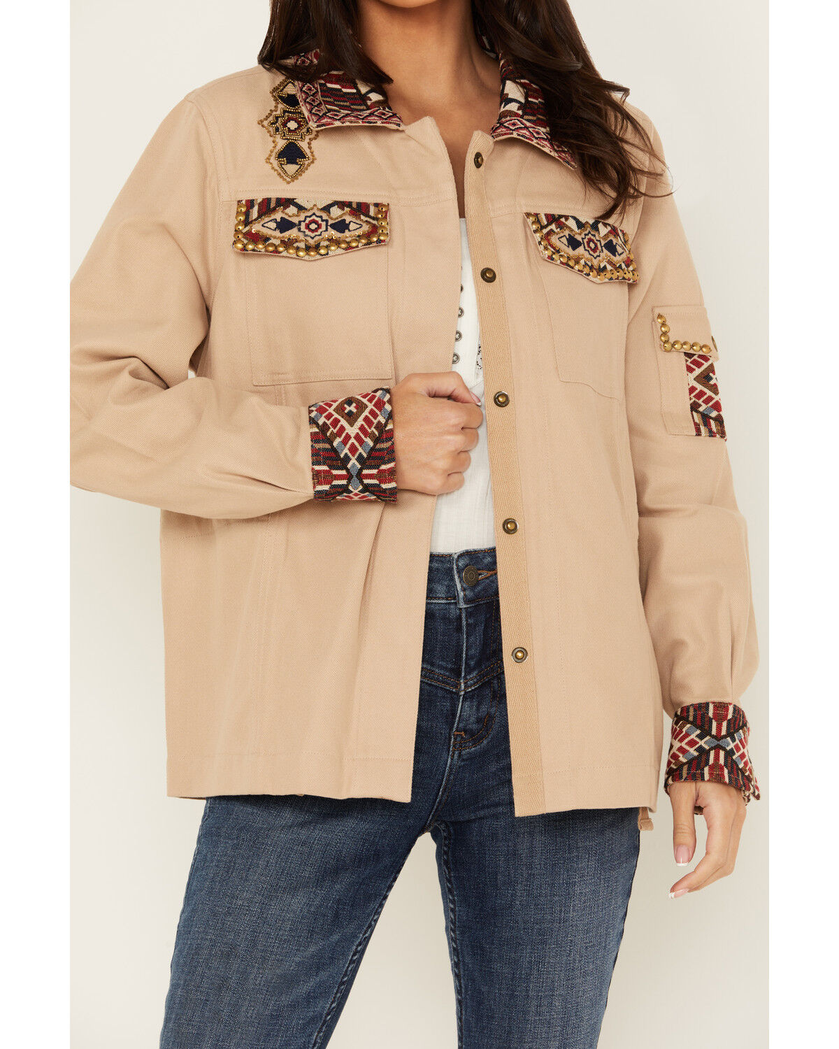 Image #3 - Idyllwind Women's Autumn Embroidered Jacket, Wheat, hi-res
