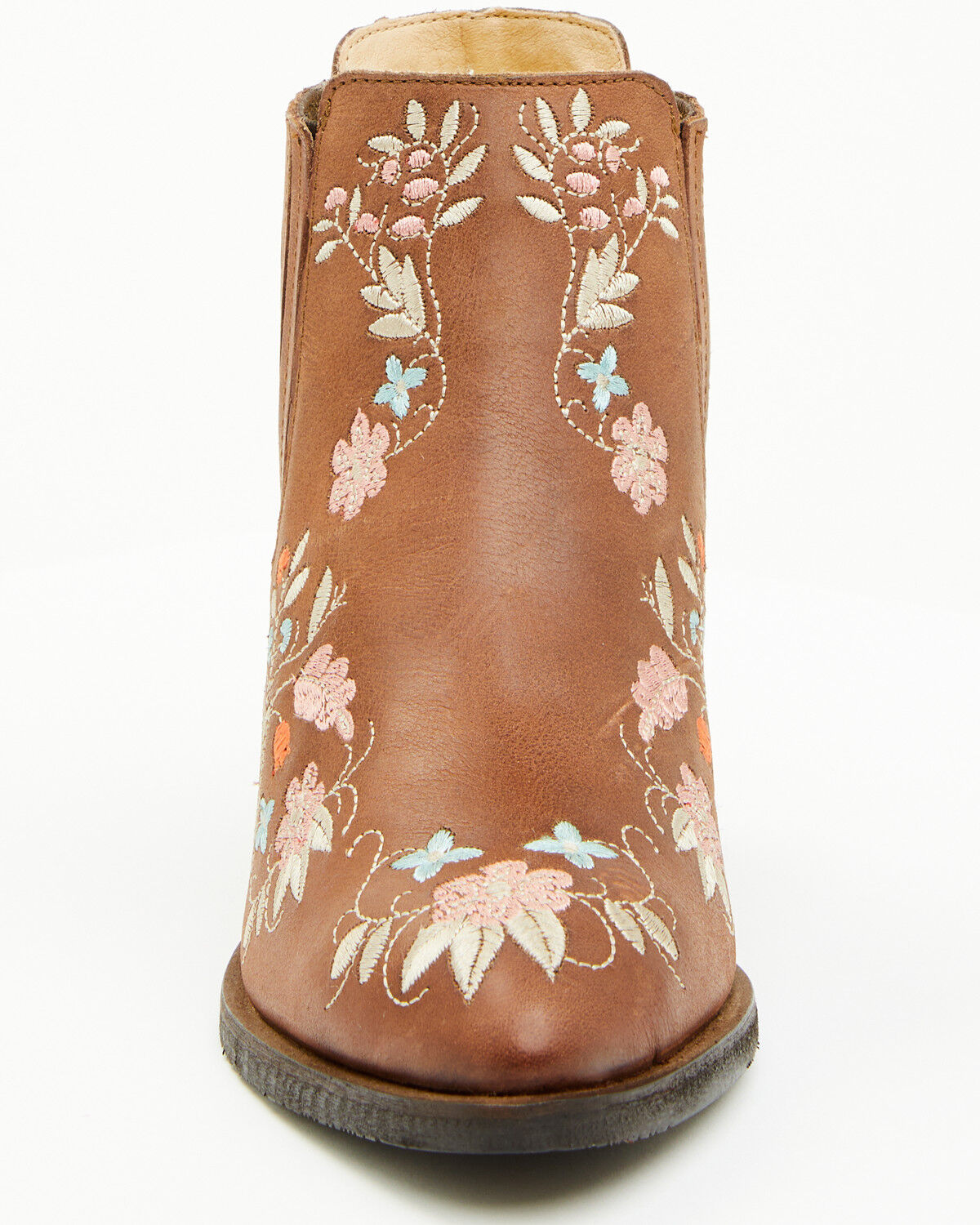 Image #4 - Shyanne Women's Didi Floral Booties - Round Toe, Brown, hi-res