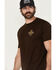 Image #2 - Brixton Men's Boot Barn Exclusive Soaring Summit Short Sleeve Graphic T-Shirt, Dark Brown, hi-res