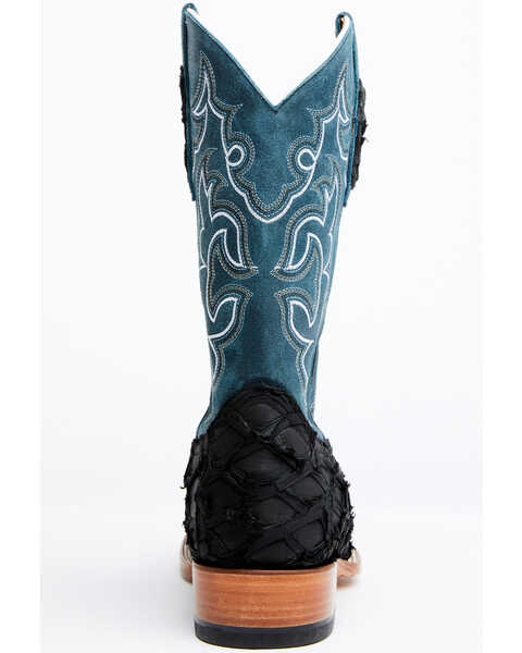 Image #5 - Cody James Men's Pirarucu Soul Western Exotic Boot - Broad Square Toe , Blue, hi-res