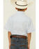 Ely Walker Boys' White Chevron Geo Print Short Sleeve Snap Western Shirt , White, hi-res