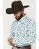 Image #2 - George Strait by Wrangler Men's Paisley Print Long Sleeve Button-Down Stretch Western Shirt - Tall, White, hi-res