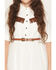 Image #3 - Sugar California Girls' Fringe Long Sleeve Button-Down Denim Tutu Dress, Ivory, hi-res