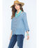 Image #5 - Ryan Michael Women's Embroidered Cupra Rayon Top , Navy, hi-res