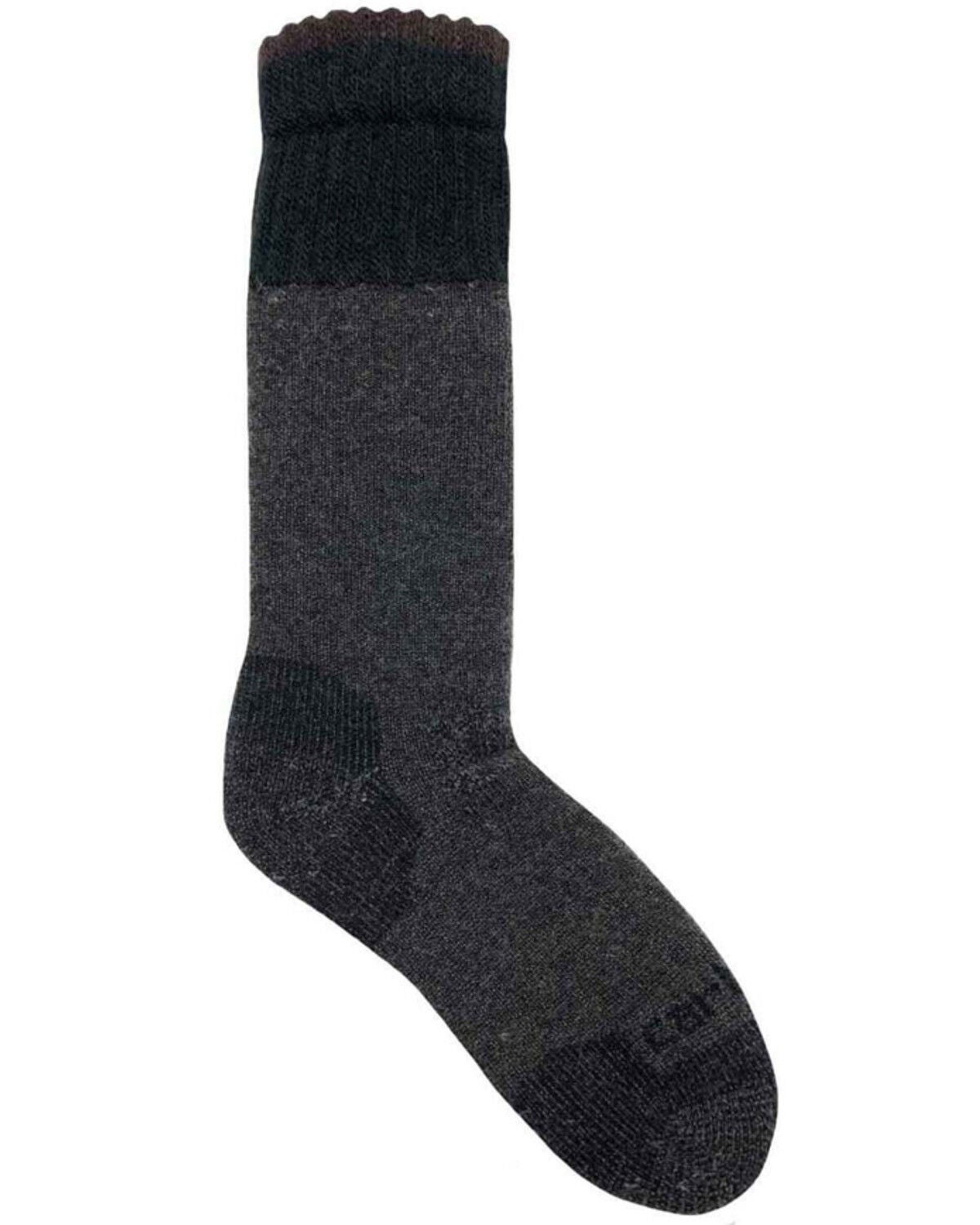 Carhartt Men's Black Heavyweight Synthetic-Wool Blend Boot Socks, Black, hi-res
