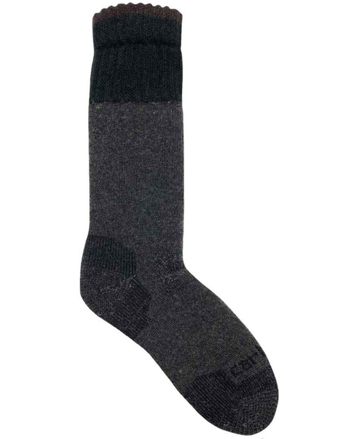 Image #1 - Carhartt Men's Black Heavyweight Synthetic-Wool Blend Boot Socks, Black, hi-res