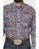 Image #3 - Roper Men's Paisley Print Long Sleeve Snap Western Shirt, Wine, hi-res