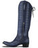 Image #3 - Lane Women's Lexington Knee High Corset Western Boots - Snip Toe, Navy, hi-res