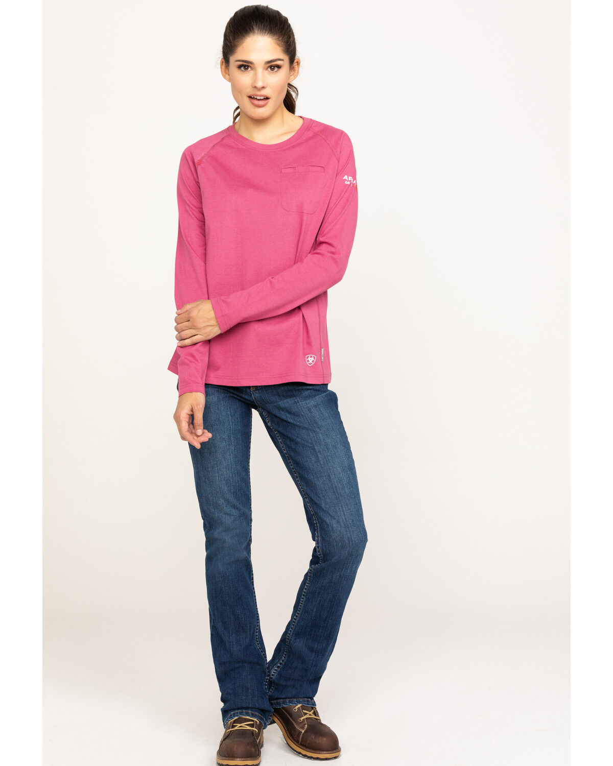 Image #6 - Ariat Women's FR Air Crew Long Sleeve Work Shirt, , hi-res