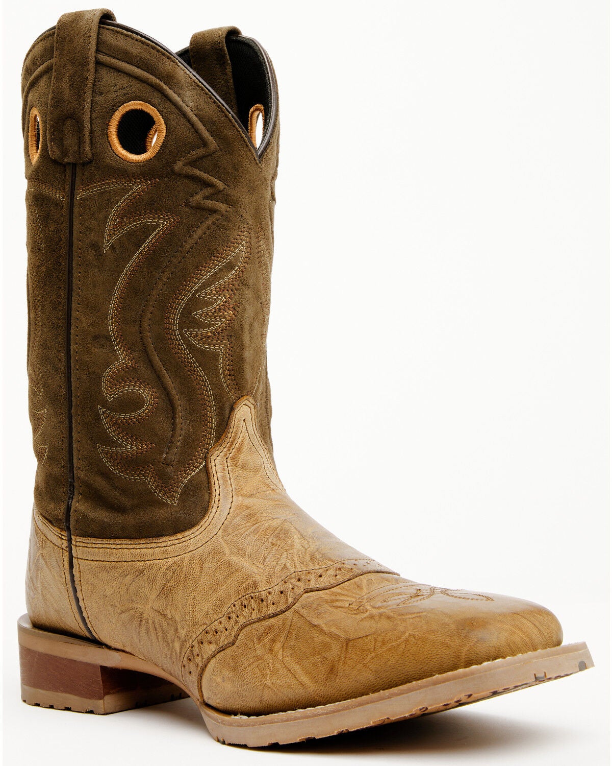 Laredo Men's 11" Jennings Performance Western Boots - Broad Square Toe, Sand, hi-res