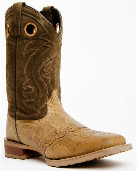 Laredo Men's 11" Jennings Western Boots - Broad Square Toe , Sand, hi-res