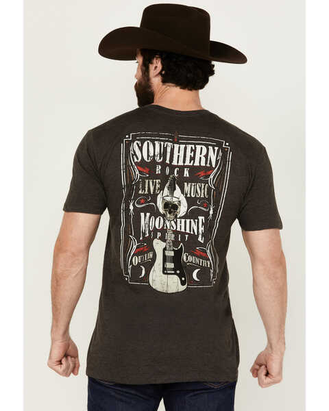 Moonshine Spirit Men's Southern Rock Short Sleeve Graphic T-Shirt , Charcoal, hi-res