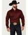 Image #1 - Ariat Men's Solid Twill Fitted Long Sleeve Button-Down Western Shirt , Burgundy, hi-res