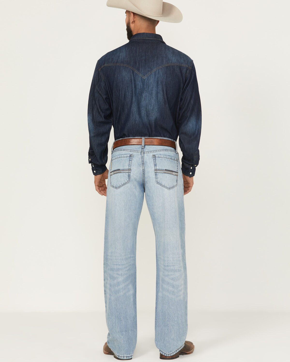 Image #3 - Cinch Men's Grant Light Wash Relaxed Bootcut Rigid Denim Jeans, Light Wash, hi-res
