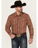 Image #1 - Roper Men's Plaid Print Long Sleeve Pearl Snap Western Shirt, Multi, hi-res