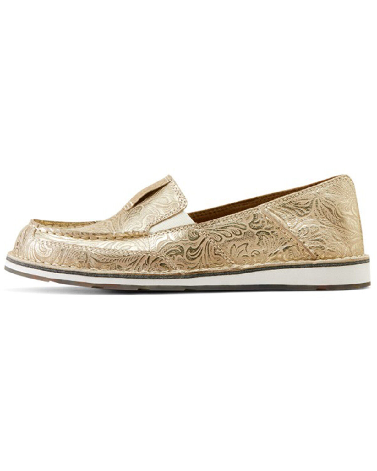 Image #2 - Ariat Women's Cruiser Embossed Casual Shoes - Moc Toe, White, hi-res