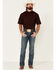 Image #2 - Ariat Men's Solid Maroon TEK Short Sleeve Button-Down Western Shirt , Burgundy, hi-res