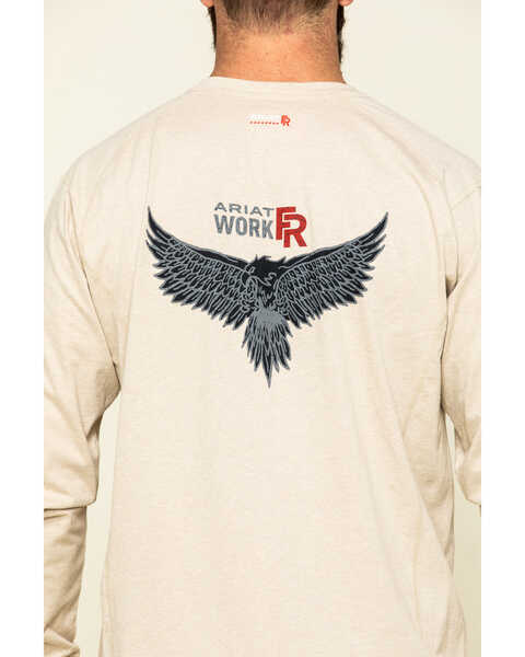Image #5 - Ariat Men's FR Air Henley Soar Graphic Long Sleeve Work T-Shirt , Yellow, hi-res