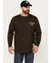 Image #2 - Cody James Men's FR Long Sleeve Graphic Shirt , Chocolate, hi-res