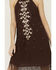 Image #3 - Shyanne Women's Embroidered Fringe Midi Dress, Dark Brown, hi-res