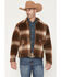 Image #1 - Outback Trading Co Men's Silas Plaid Print Zip-Up Concealed Carry Jacket, Brown, hi-res