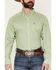 Image #3 - Ariat Men's Smitty Abstract Print Long Sleeve Button-Down Western Shirt, Green, hi-res