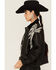 Image #2 - Miss Me Women's Winged Faux Leather Jacket, Black, hi-res