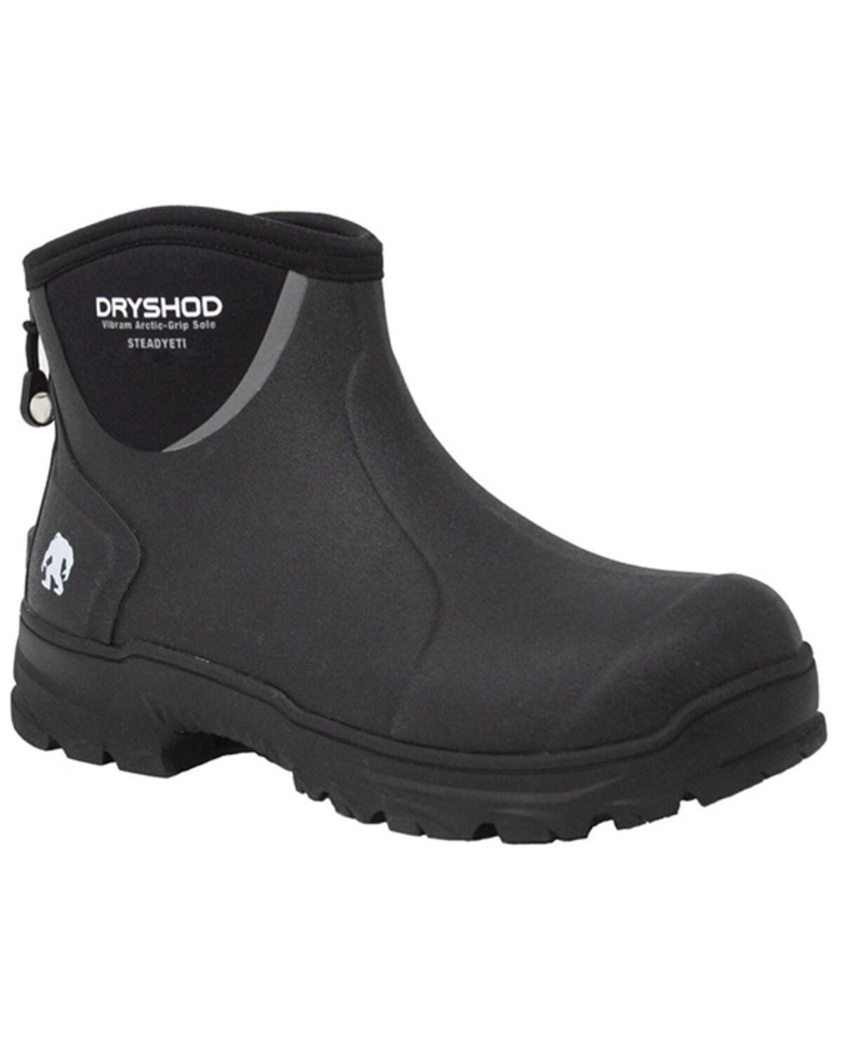 Image #1 - Dryshod Men's Steadyeti Vibram Arctic Grip Waterproof Ankle Boots - Round Toe, Black, hi-res