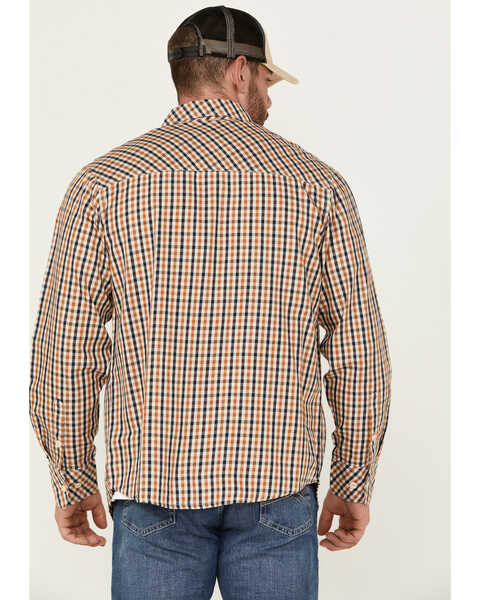 Image #4 - Resistol Men's Sierra Checkered Long Sleeve Button Down Shirt, Lt Brown, hi-res