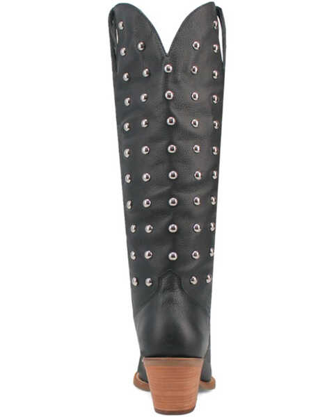 Image #5 - Dingo Women's Broadway Bunny Studded Tall Western Boots - Snip Toe , Black, hi-res
