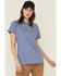 Image #1 - Ariat Women's Rebar Heat Fighter Essential Short Sleeve Work Tee, Blue, hi-res