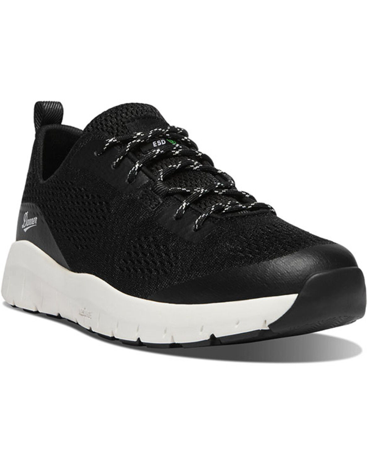 Image #1 - Danner Women's Run Time 3 ESD Work Sneakers - Soft Toe, Black/white, hi-res