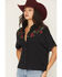 Image #2 - Idyllwind Women's Songwriter Short Sleeve Snap Sateen Western Shirt, Black, hi-res