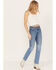 Image #1 - Levi's Women's Medium Wash 501 Pieced Destructed Jeans, Medium Wash, hi-res