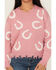 Image #3 - Self Esteem Girls' Horseshoe Sweater, Ivory, hi-res