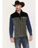 Image #1 - Hooey Men's Color Block Fleece Vest, Charcoal, hi-res