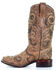 Corral Women's Brown Overlay Western Boots - Square Toe, Brown, hi-res