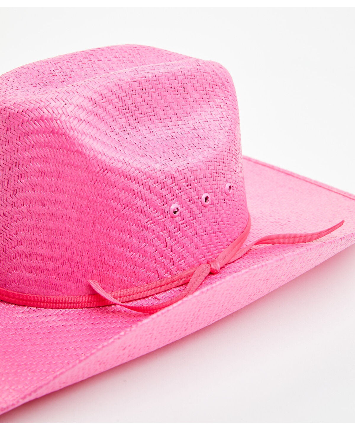 Image #2 - Shyanne Girls' Straw Cowboy Hat, Hot Pink, hi-res