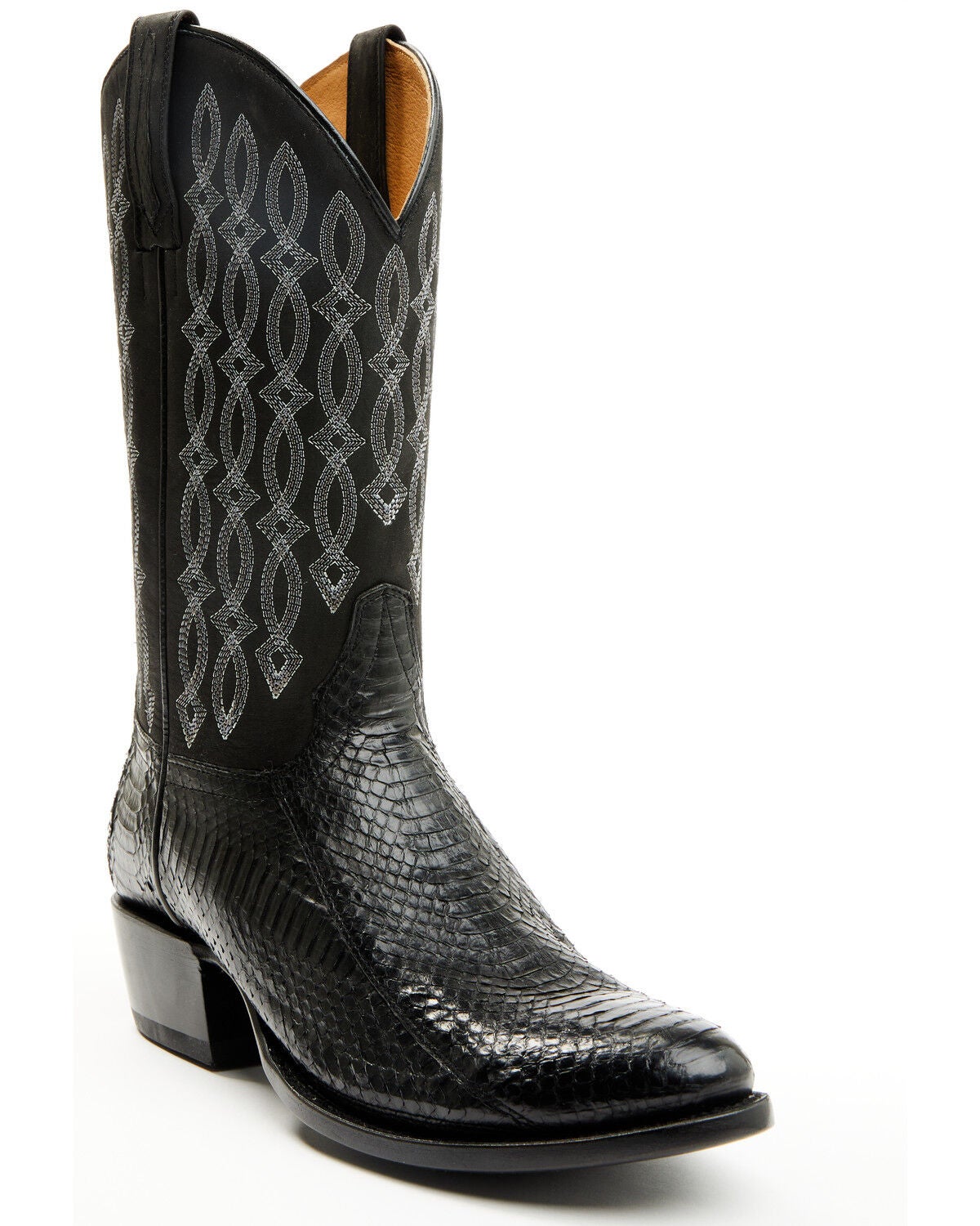Cody James Men's Exotic Snake Western Boots - Round Toe, Black, hi-res