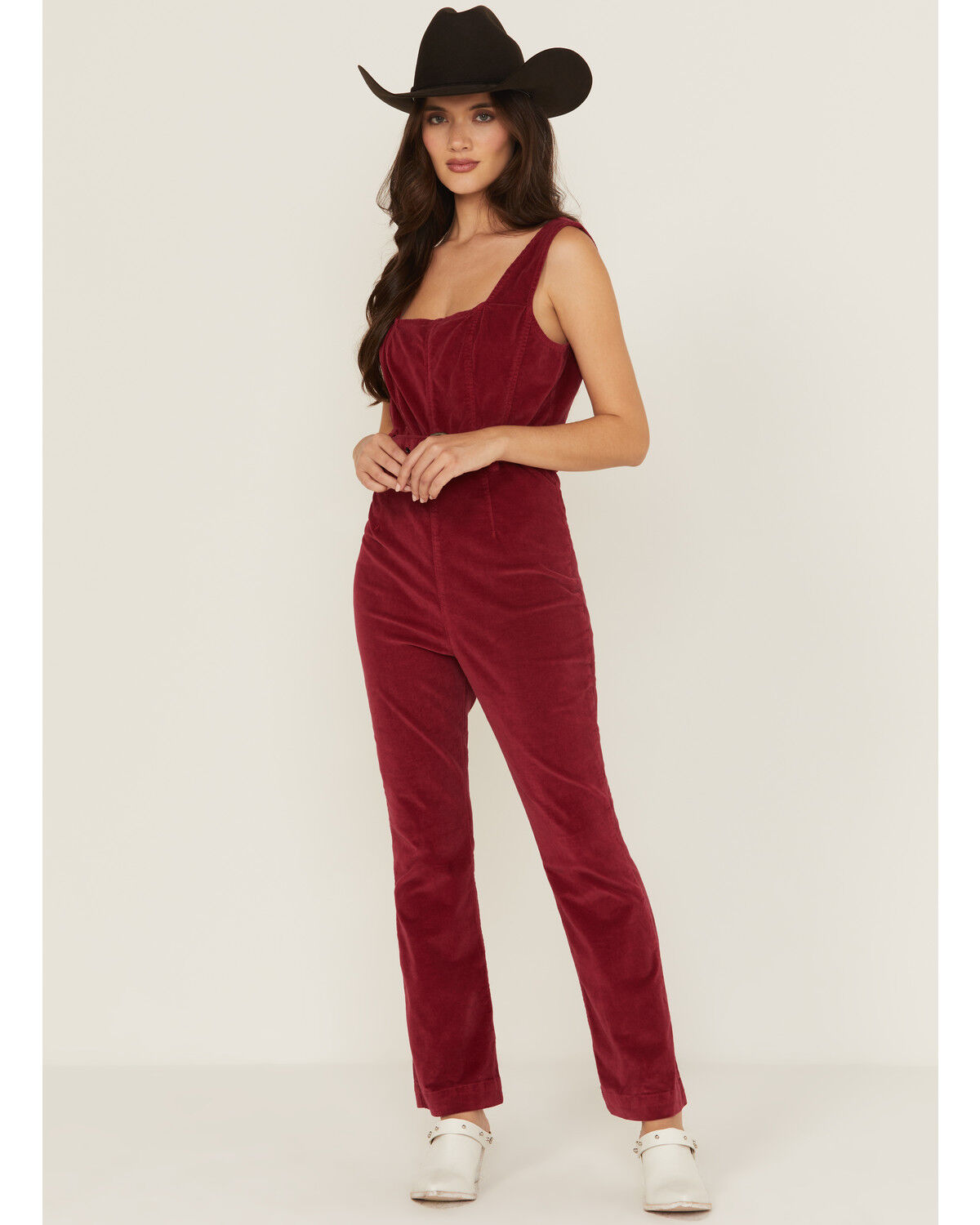 Image #2 - Free People Women's Party Starter Jumpsuit, Red, hi-res