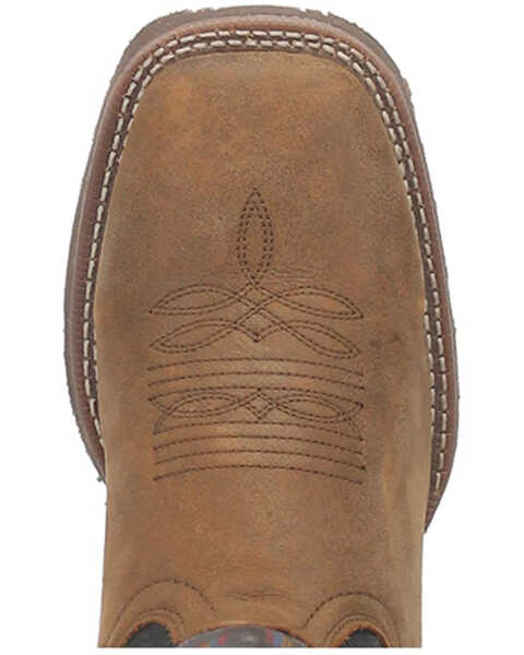 Image #6 - Laredo Men's Isaac Distressed Western Boots - Broad Square Toe, Distressed Brown, hi-res