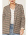 Image #4 - Sadie & Sage Women's Harmless Banter Plaid Print Blazer, Grey, hi-res