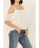 Image #3 - Jolt Women's Lace Cold Shoulder Tank, White, hi-res